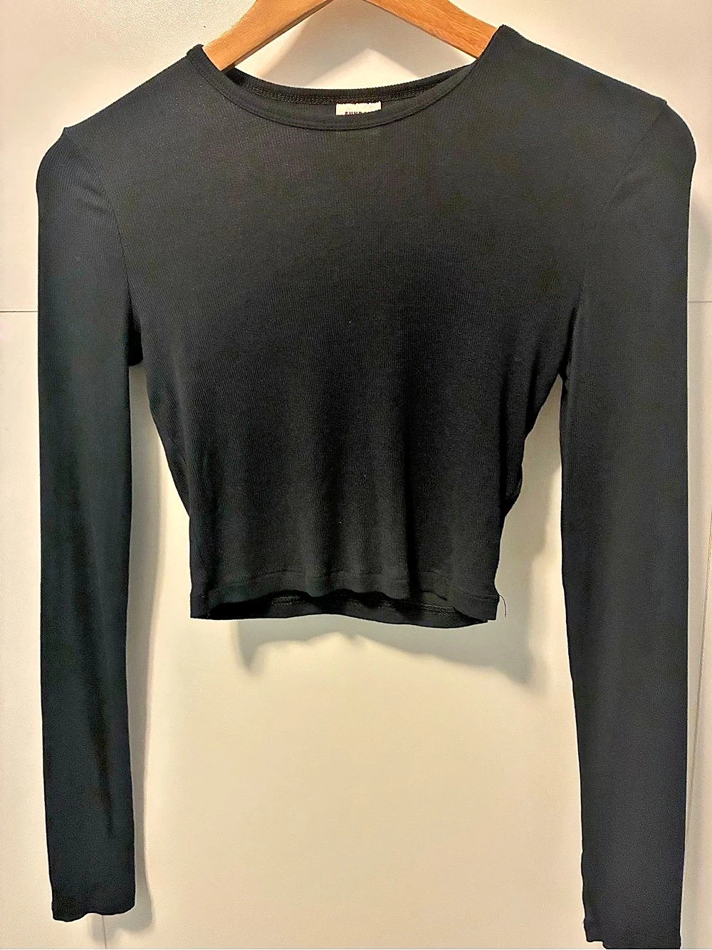 Sunday Best Bliss Cropped Longsleeve Dark Blue Long Sleeve Crop Top